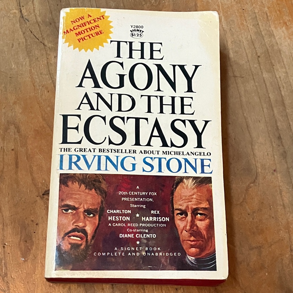 Irving Stone's The Agony and the Ecstasy vintage paperback book